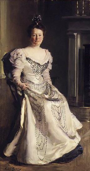 Cecilia Beaux Mrs. Robert Abbe (Catherine Amory Bennett) Norge oil painting art
